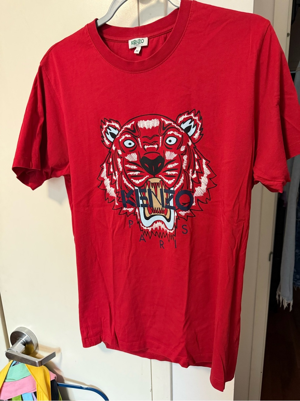 Men’s Kenzo Red Tiger Head Tee